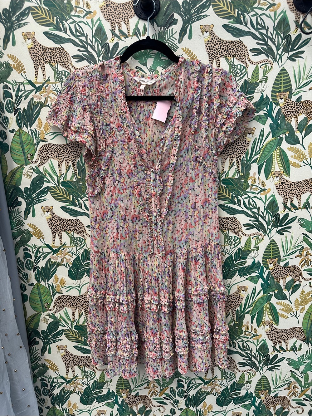 Rebecca Taylor Floral Ruffle-Tiered Short Dress - Multicolor 4